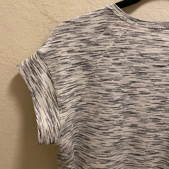 Lululemon Run Around Tee Tiger Space Dye Black White Size 8 - Picture 8 of 9